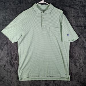 Peter Millar Green Seaside Wash Polo Shirt Men’s Large Pima Cotton Casual